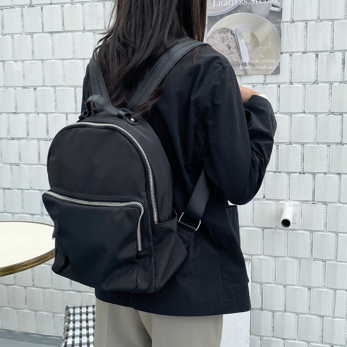 여성 백팩 LJBB002 여자 노트북 수납가능 민자 가방