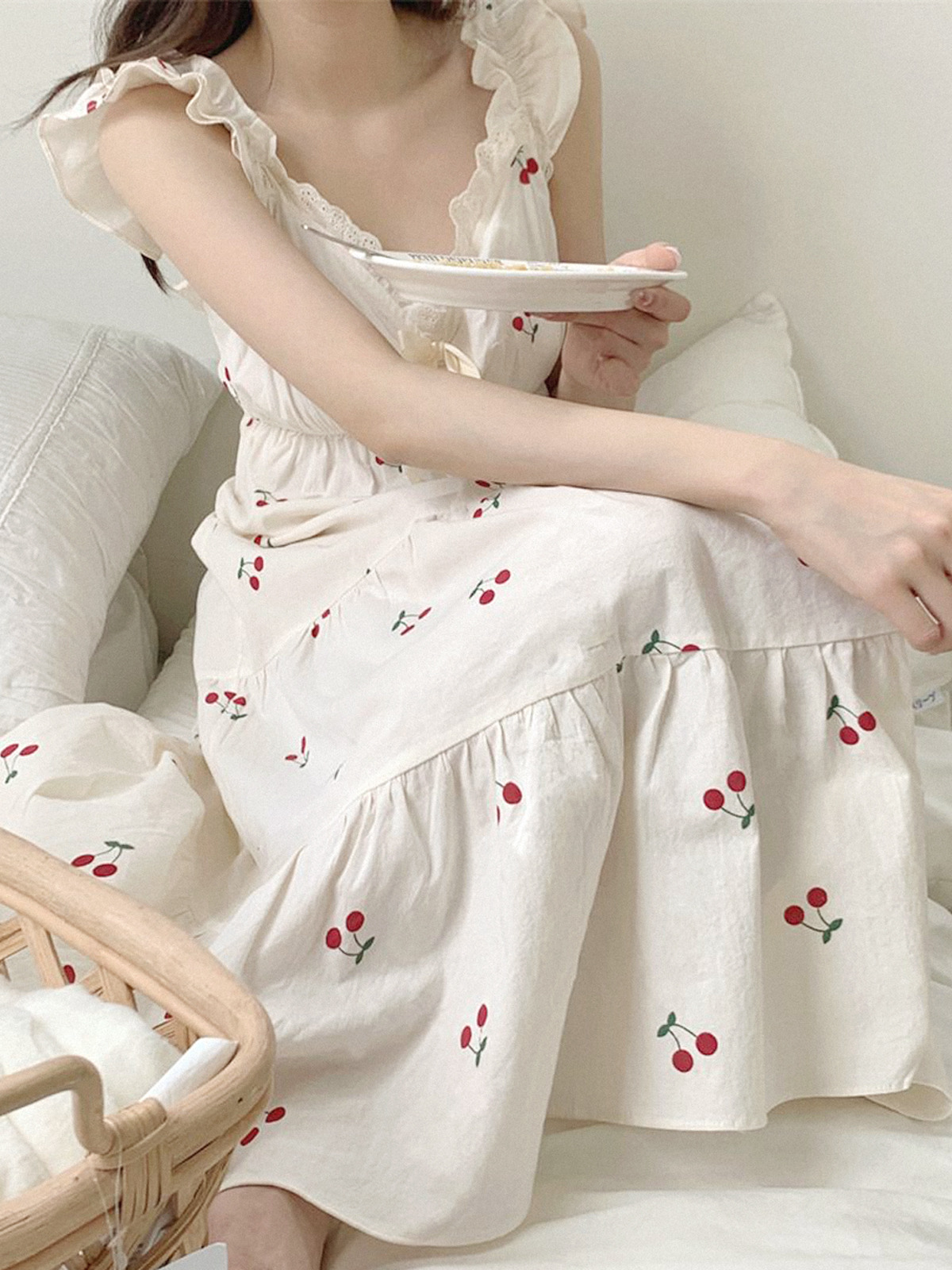 여자 원피스 잠옷 홈웨어 밴딩 파자마 LDCT015