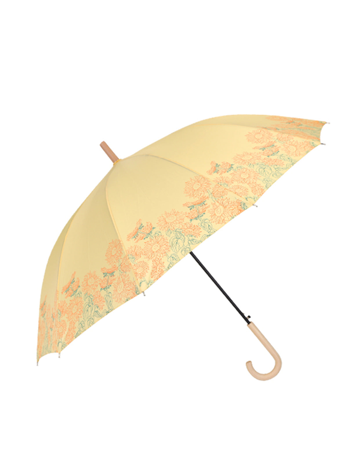 여성 장우산 LDDR090 플라워 튼튼한 자동 우산